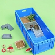 【In stock】Turtle Tank Extra Large Size Set Accessories Aquarium Tank Big Tortoise Box Reptile Plasti
