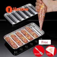 I know 304 Stainless Steel 6 Grids Sausage Maker DIY Sausage Making Mold Handmade Ham Hot Dog Mold B