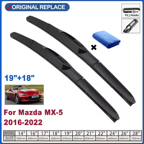 For Mazda MX-5 MX 5 MX5 ND Roadster 2016 2017 2018 2019 2020 2021 2022 Car Wiper Blade Rubber Front