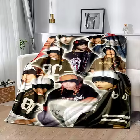 Bill Tom Kaulitz Tokio Hotel Rock Band 2025 New Style Blanket,Soft Throw Blanket for Home Bedroom Be
