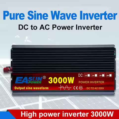 Pure Sine Wave Inverter 12V/24V To 220V Home Car Inverter 2wk-5kw Dual Display