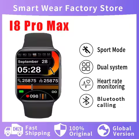 I8 Pro Max Smart Watch Ladies Sport Fitness Activity Tracker Man Woman Bluetooth Heart Rate Dial Sma