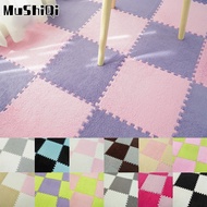 MUSHIQI [จัดส่งฟรี]พรมปูพื้นห้อง พรมจิ๊กซอว์ (มี 5สี) 30X30 หนา1 ซม. พรมกำมะหยี่ พรม Diy ตกแต่งห้อง พรมขนนุ่ม ห้องพระ พรมปูพื้นห้องนอน เสื่อน้ำมันลายหมากรุ พรม