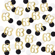 Gold Glitter 63 Confetti, 63rd Birthday Number Confetti, 200pcs Anniversary Party Table Decoration S
