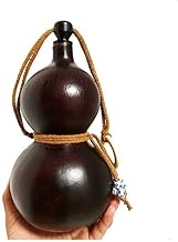 LGFSM Natural Wine Gourd Water Storage Wine Portable Portable Copper Inlaid Wine Bottle Small Hip Flask Decoration (Size : 500ml)