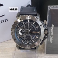 ALEXANDRE CHRISTIE COLLECTION AC9205MC BLACK LEATHER WATCH