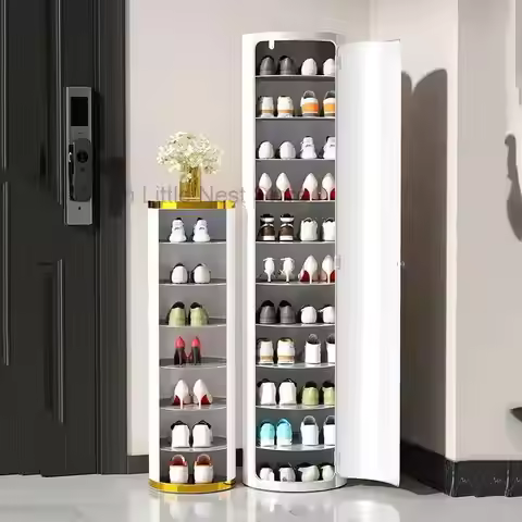 Rotating Storage Shoe Cabinet Organizer Entrance Modern Salon Cupboards Living Room Shoe Rack Szafka