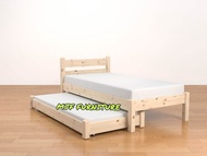 Tempat tidur kayu Sorong/Ranjang 2 in 1/Ranjang kayu sleding/dipan Sorong/Tempat tidur anak sorong/T