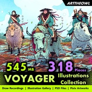 🔥 Digital Illustration Art - Voyager 🔥 Anime Figure | CG Art Digital Drawing Book | Smart Drawing Ta