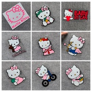 【Ready Stock】Hello Kitty Car Rearview Mirror Car Styling Body Door Sticker Reflective Decal Decor