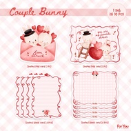 Valentine Card Anniversary Card/ (Couple Bunny) | Valentine's Day Cards Anniversary Card/s