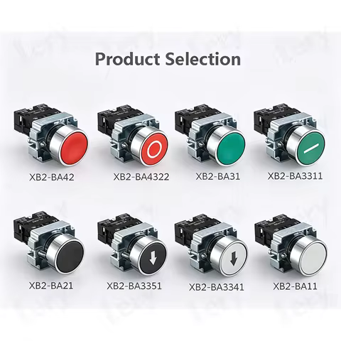 1PCS XB2 Flat Button Switch BA11/21/31/42/51/61/3311/4322/4331/3341/3351-BG21-BC51/31/42-BD21/33-BS5