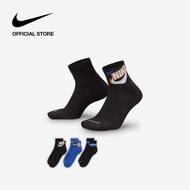 Nike Mens Everyday Plus One Quarter (3Pairs) Socks - Multi-Color ไนกี้  ถุงเท้าหุ้มส้น (3 คู่) - หลา