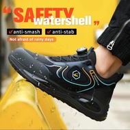 【Local Ready Stock in MTF Marketing】Rotating Button New Safety Shoes Men Anti-smash Anti-puncture Wo