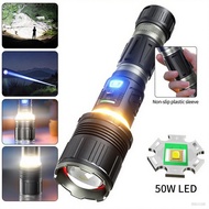 Outdoor New Product Cross-Border Flashlight Long-Range Camping LED26800 Super Bright 50W Flashlight 