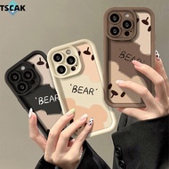 Cartoon cute bear phone case For OPPO A3S A5 AX5 A5S AX5S A7 AX7 A12e A12S A12  anti drop fully Couple wrapped Cover Casing