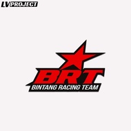Glossy Laminated Racing Star Sticker 7cm Sponsor Motorcycle Racing Sticker