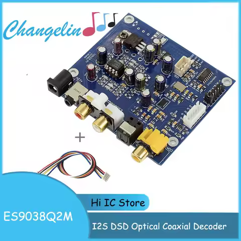 ES9038Q2M ES9038 Q2M I2S DSD Optical Coaxial Input Decoder DAC Headphone Output HiFi Audio amplifier