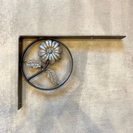 限量 FI-4 工業風鐵製花卉裝飾層板托架 L型支架