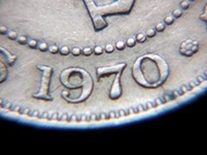 香港鎳幣-1970年英屬香港五毫鎳銅幣(英女皇伊莉莎伯二世戴冠像)