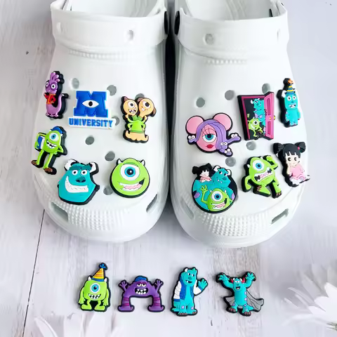 16Pcs Disney Cartoon Monsters PVC Kids Shoes Buckle Charms Lion King Sandals Accessories DIY Bracele