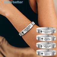 FORBETTER Inspirational Quotes Braclets, Stainless Steel/PVC Silver Family Friendship Bracelet, Simp