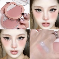 2in1 Blush & Highlight Palette Long Lasting Natural Dual Color Blush For Beginners J6j6