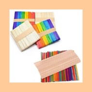 [Ready Stock] HICOOK Ice Cream Stick Wood Craft Stick DIY Pine Wood Stick Round Pine Wood Stick