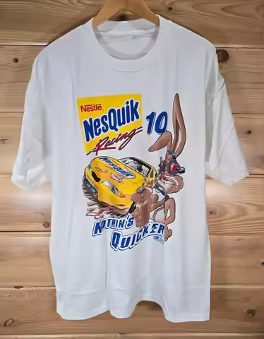 VTG NesQuik Racing T Shirt Men XL NASCAR Chase Authentics Jeff Green NWT Tee Tee Men's T-Shirt Cotto