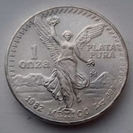 1982 Mexican 1 Ounce Silver Coin Can Blow Silver Dollar Mexican Skull Commemorative Coin Collection 