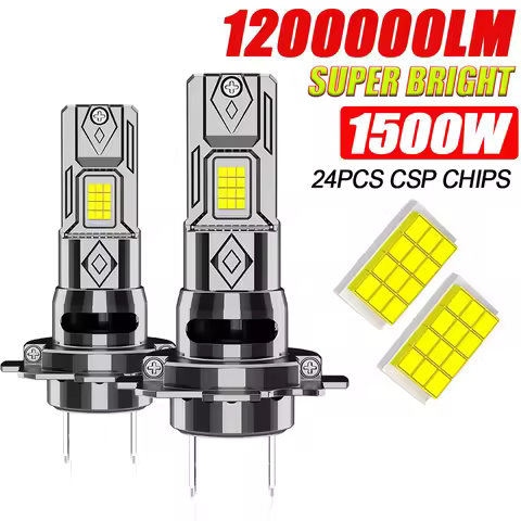 H7 Led CANBUS Headlight Bulbs 1500W Super Bright Wireless Turbo Fan Diode Lights for Car Ampoule LED