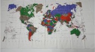 美國藝術名牌Cranston villiage有版權掛布－世界地圖－－鴻圖大展！