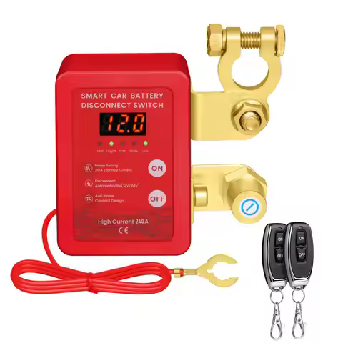 12V Kill Switch for Car Remote Battery Disconnect Switch Smart Voltage Car Battery Kill for Vehicle 