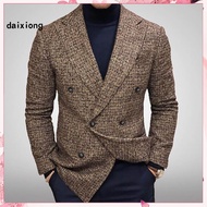  Men Blazer Slim Fit Turndown Collar Solid Color Streetwear Autumn Winter British Style Buttons Suit Jacket Coat for Office