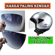 VISOR SGV RIDER 2 two tone smoke siang malam cermin helmet sgv rider 2 sgv cruiser ltd junior sgv ki