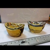 Qi's Store~1 Piece 500 Colored Glass Stickers Diamonds Citrine Gold Ingot Silver Good Luck Consecrat