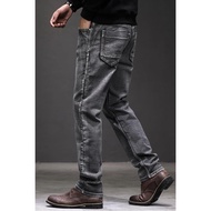 men's rubber jeans jeans levis 501 originalWashed Light Gray Jeans Men S Casual Straight White Nostalgic Loose Smoke El