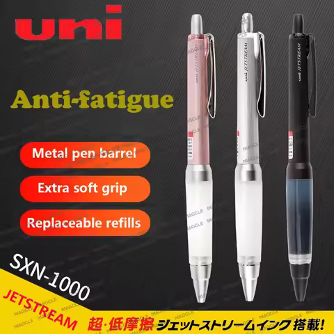 Uni BallPoint Pens High Quality SXN1000 Jetstream Oil Ink Alpha-Gel Soft Grip Anti-fatigue Signature