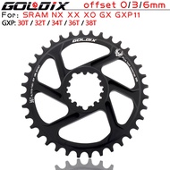 GOLDIX GXP ใบจานหน้าเดี่ยวจักรยาน 30/32/34/36/38T 3mm/6mm. offset สำหรับขาจาน Sram 11/12S NX XX XO G