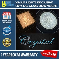 Crystal Glass Downlight Square Round 9W / 12W