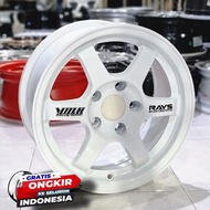 Velg TE37 Ring 15 Putih Mobil Ertiga Innova Terios Brv Xover Dll