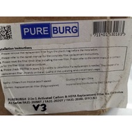 PUREBURG 2-IN1 ACTIVATED CARBON & HEPA REPLACEMENT FILTER FA31-200WT/FA31-202GY/FA31-203BL