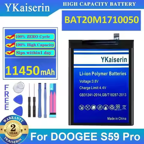 Mobile Phone Battery High Compatibility BAT20M1710050 11450Mah Long-Lasting Performance For Doogee S