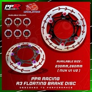YAMAHA NVX155 V1 V2 PPR RACING R3 FLOATING DISC BRAKE 260mm NVX V1 V2 DISC PLATE PURPLE TULANG IKAN 