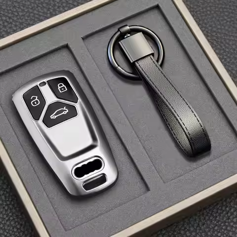 Fashion Car Key Case Cover For Audi A4 B9 A5 A6 8S 8W Q5 Q7 4M S4 S5 S7 TT TTS TFSI RS Protector She
