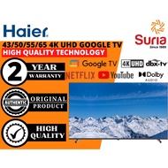 Haier 43/50/55/65 Inch 4K UHD Smart Google LED TV Murah H43K85GUX H50K85GUX H55K85GUX H65K85GUX