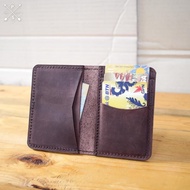 Dompet Kartu Atm Uang Mini Tempat Kartu Atm Cardholder Pria Kulit Asli
