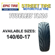 Epic Tire (TL126) Street Tire Tubeless Motorcycle Tire For GIXXER FI, SNIPER, FZi, FZ16 - 140/60-17