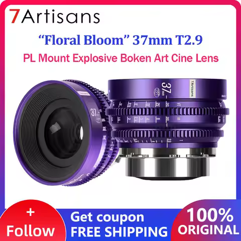 7artisans Art Cinema Lens 37mm T2.9 Full Frame Manual Prime Lens PL-mount Camera For Humanities Phot