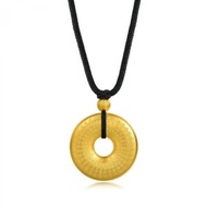 文化祝福「東方古祖」999.9 黃金心經平安扣男士頸鍊 計價黃金約 0.41 兩